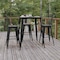 Flash Furniture 31.5 SQ Bar Top Table Black Poly Top/Black Frame JJ-T14619H-80-BKBK-GG - alternate 2